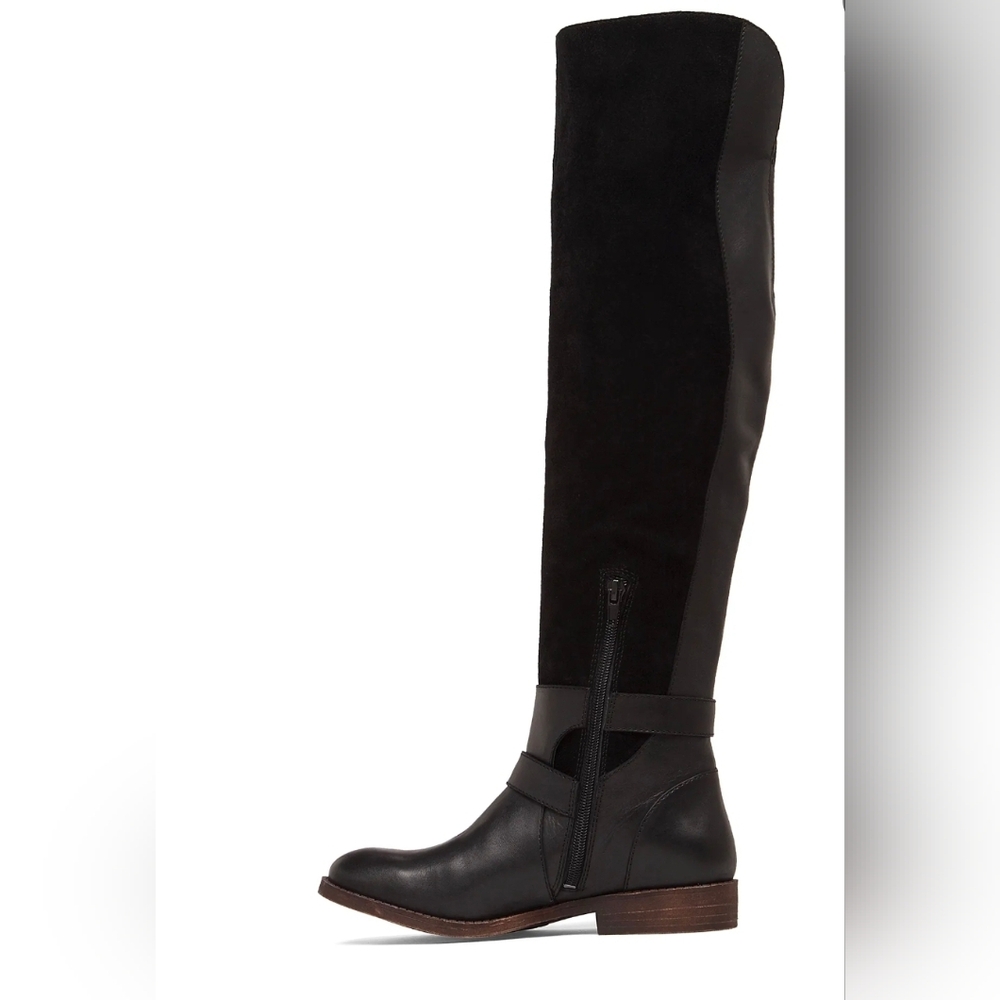 Lucky Brand Zosha Over the Knee Black Boots Size 8 - Picture 2 of 16